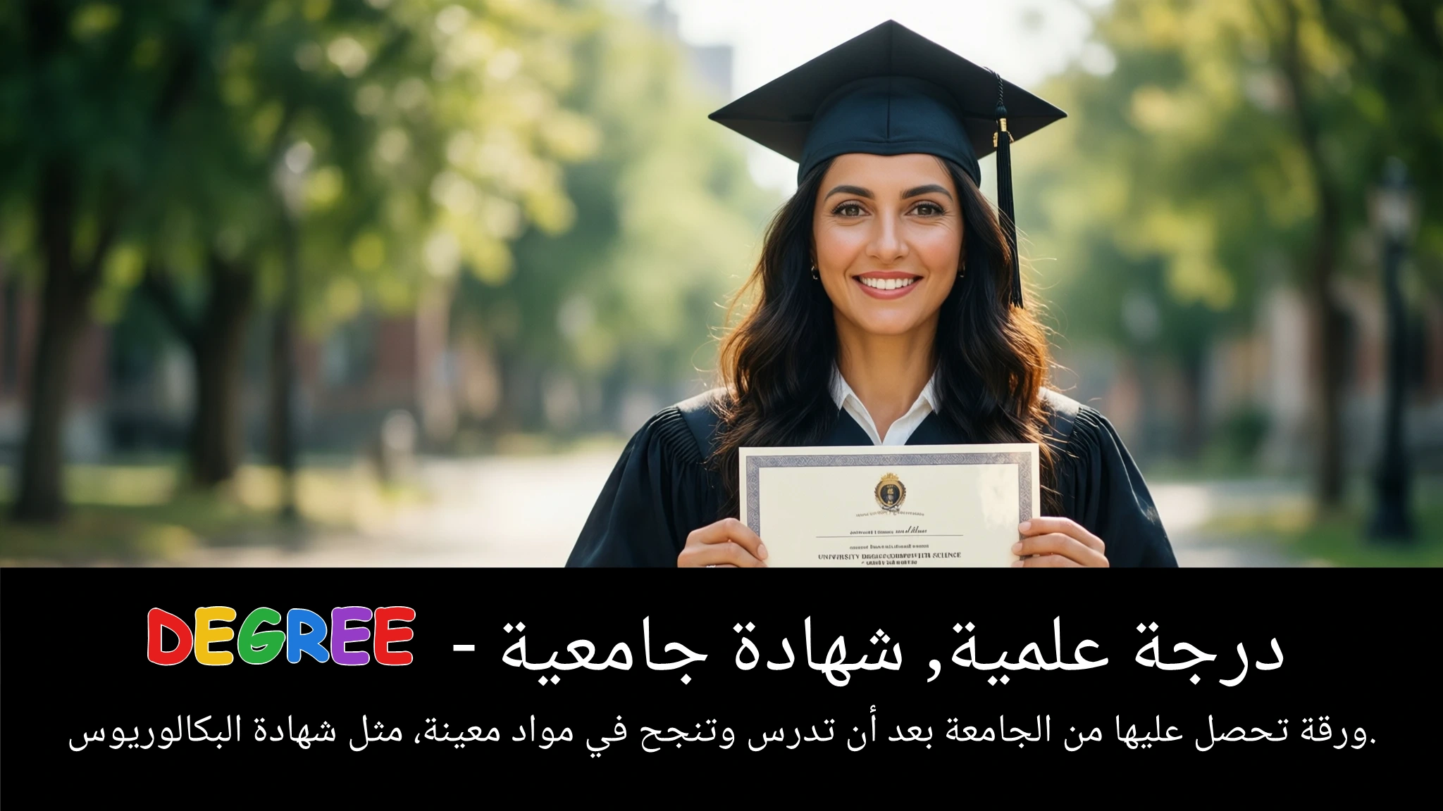 Arabic Illustration for degree